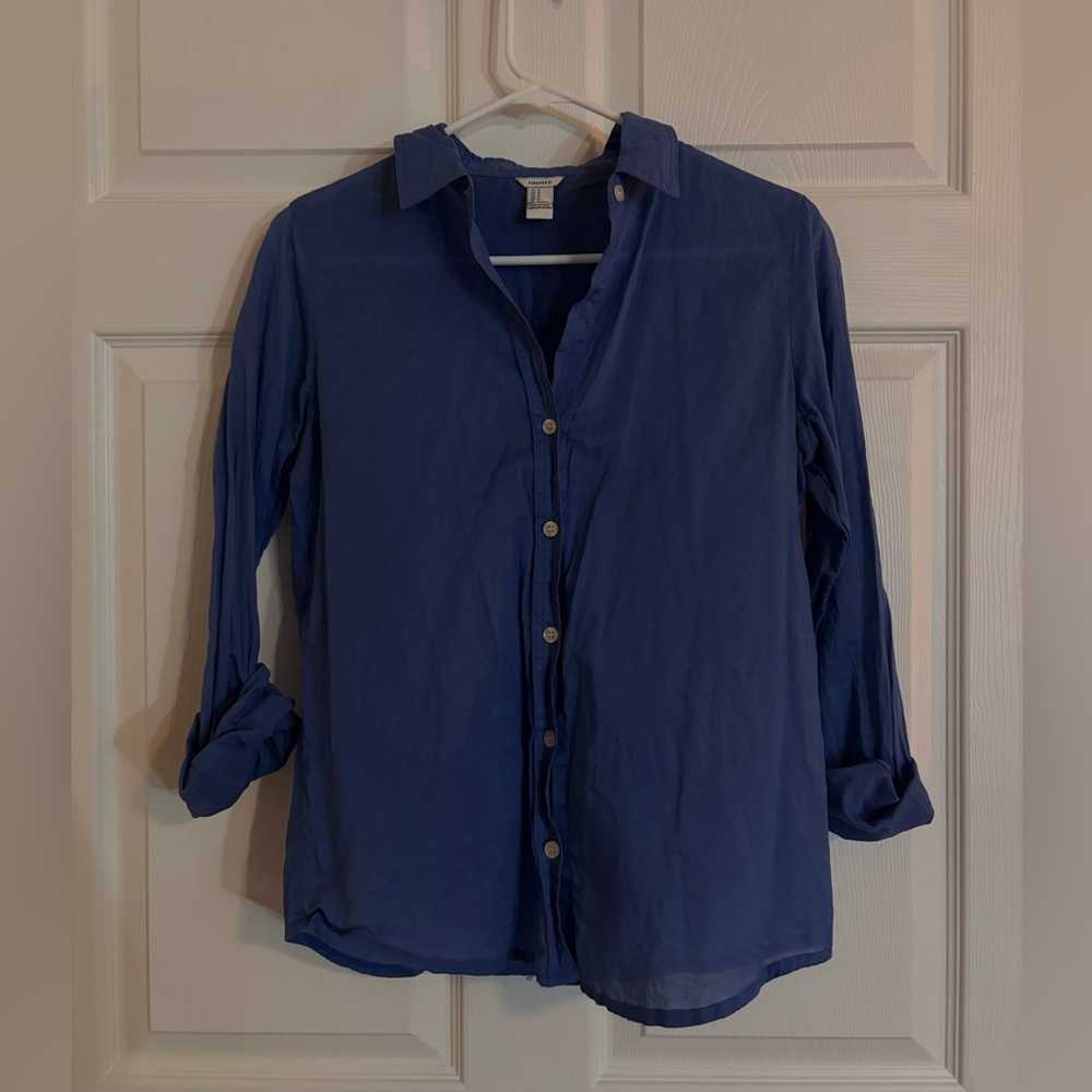 Forever 21 blue blouse